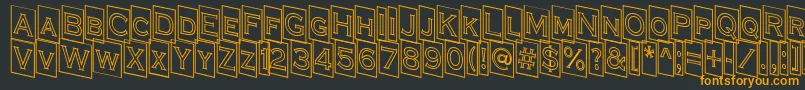 ACoppergothcmdnotl Font – Orange Fonts on Black Background