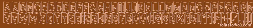 ACoppergothcmdnotl Font – Pink Fonts on Brown Background