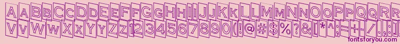 Шрифт ACoppergothcmdnotl – фиолетовые шрифты на розовом фоне