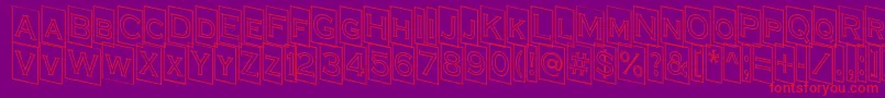 ACoppergothcmdnotl-Schriftart – Rote Schriften auf violettem Hintergrund