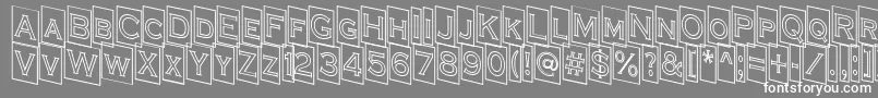 フォントACoppergothcmdnotl – 灰色の背景に白い文字