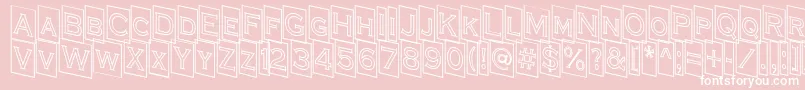 フォントACoppergothcmdnotl – ピンクの背景に白い文字