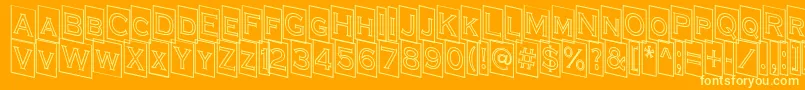 フォントACoppergothcmdnotl – オレンジの背景に黄色の文字