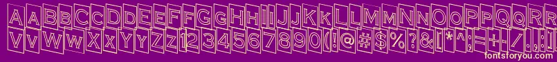 ACoppergothcmdnotl Font – Yellow Fonts on Purple Background