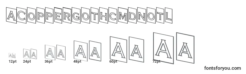 ACoppergothcmdnotl Font Sizes