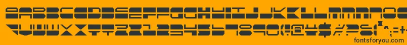 Qmarkc Font – Black Fonts on Orange Background