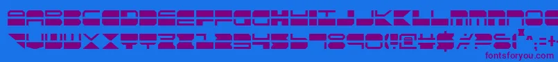 Qmarkc Font – Purple Fonts on Blue Background