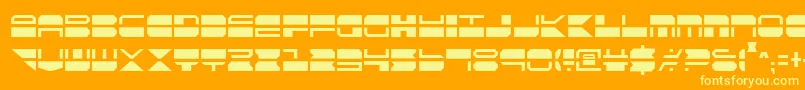 Qmarkc Font – Yellow Fonts on Orange Background