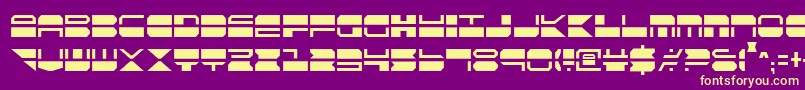 Qmarkc Font – Yellow Fonts on Purple Background