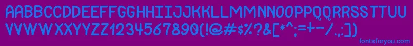 JackdawsLoveSt Font – Blue Fonts on Purple Background