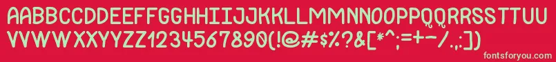 JackdawsLoveSt Font – Green Fonts on Red Background