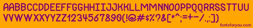 JackdawsLoveSt Font – Purple Fonts on Orange Background