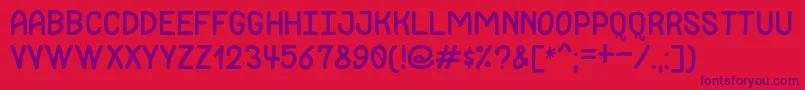 JackdawsLoveSt Font – Purple Fonts on Red Background