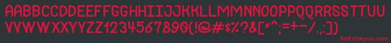JackdawsLoveSt Font – Red Fonts on Black Background