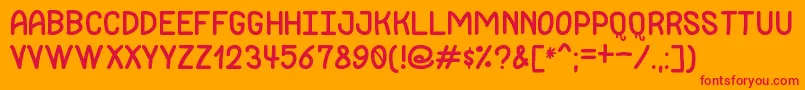 JackdawsLoveSt Font – Red Fonts on Orange Background