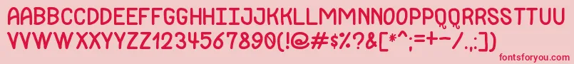 JackdawsLoveSt Font – Red Fonts on Pink Background