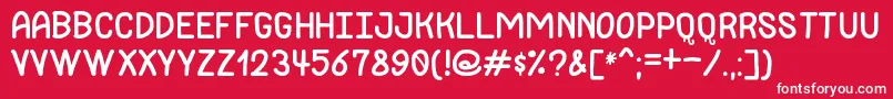 JackdawsLoveSt Font – White Fonts on Red Background