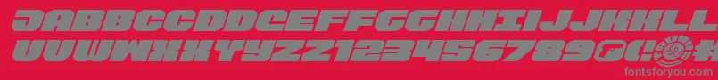 Tauroexpandital11 Font – Gray Fonts on Red Background