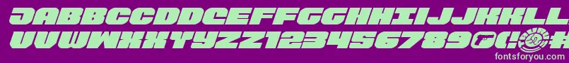 Tauroexpandital11 Font – Green Fonts on Purple Background