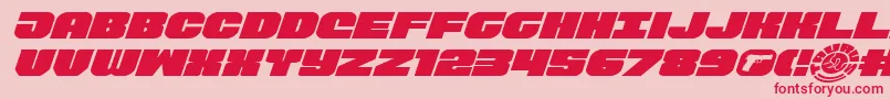 Fonte Tauroexpandital11 – fontes vermelhas em um fundo rosa