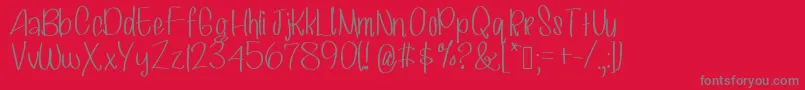 Hashtagsselfies Font – Gray Fonts on Red Background