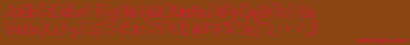 Hashtagsselfies Font – Red Fonts on Brown Background