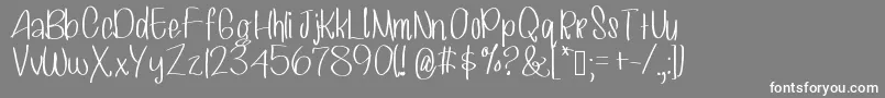 Hashtagsselfies Font – White Fonts on Gray Background