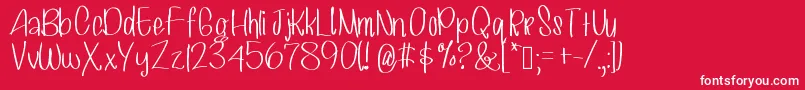 Hashtagsselfies Font – White Fonts on Red Background