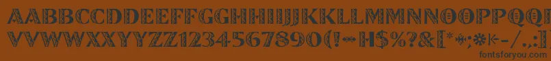 ZinjaroLetPlain Font – Black Fonts on Brown Background