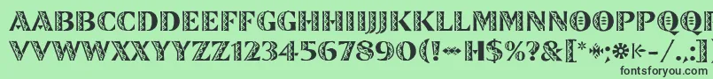 ZinjaroLetPlain Font – Black Fonts on Green Background