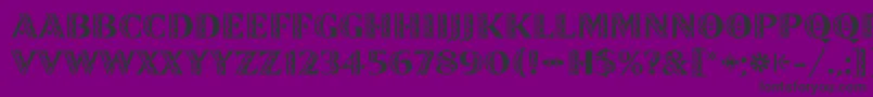 ZinjaroLetPlain Font – Black Fonts on Purple Background