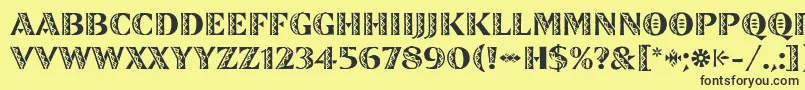 ZinjaroLetPlain Font – Black Fonts on Yellow Background