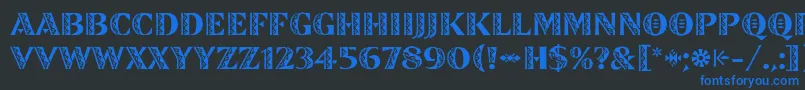 ZinjaroLetPlain Font – Blue Fonts on Black Background