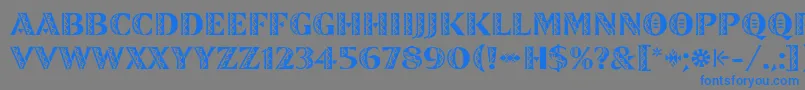 ZinjaroLetPlain Font – Blue Fonts on Gray Background