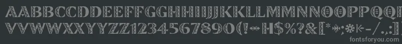 ZinjaroLetPlain Font – Gray Fonts on Black Background