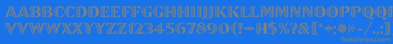 ZinjaroLetPlain Font – Gray Fonts on Blue Background