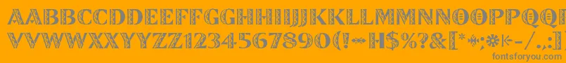 ZinjaroLetPlain Font – Gray Fonts on Orange Background