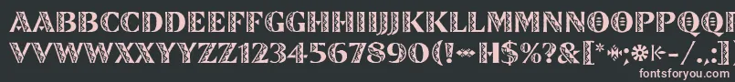 ZinjaroLetPlain Font – Pink Fonts on Black Background