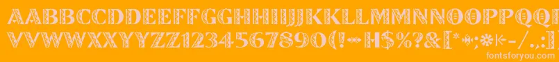 ZinjaroLetPlain Font – Pink Fonts on Orange Background