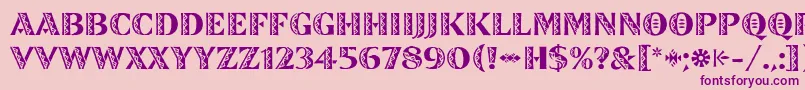 ZinjaroLetPlain Font – Purple Fonts on Pink Background