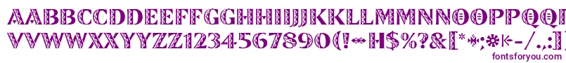 フォントZinjaroLetPlain – 紫色のフォント