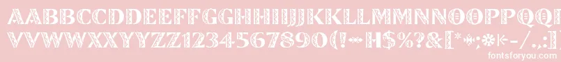 ZinjaroLetPlain Font – White Fonts on Pink Background