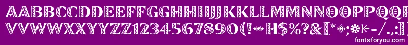 fuente ZinjaroLetPlain – Fuentes Blancas Sobre Fondo Morado