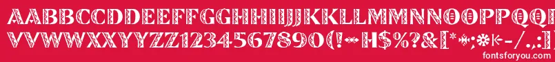 ZinjaroLetPlain Font – White Fonts on Red Background