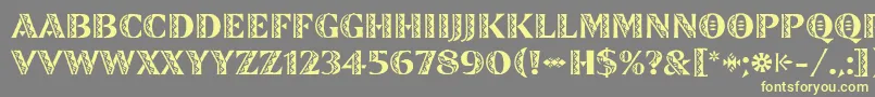 ZinjaroLetPlain Font – Yellow Fonts on Gray Background
