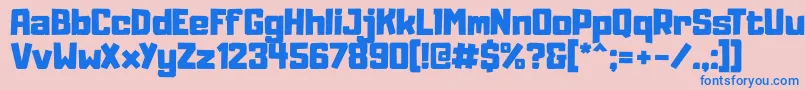 Adumu Font – Blue Fonts on Pink Background