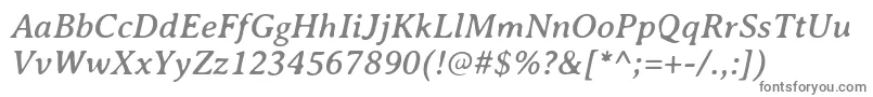 Шрифт AveriaserifItalic – серые шрифты на белом фоне