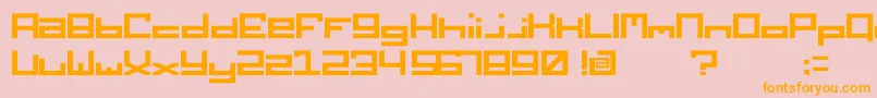 PublicNation Font – Orange Fonts on Pink Background