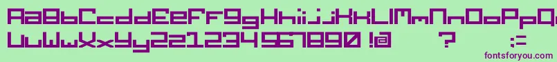 PublicNation Font – Purple Fonts on Green Background