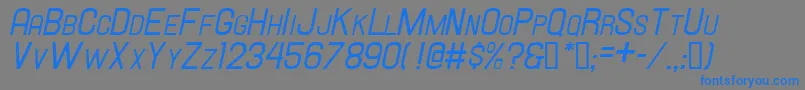 Hallandalesm.Capsit. Font – Blue Fonts on Gray Background